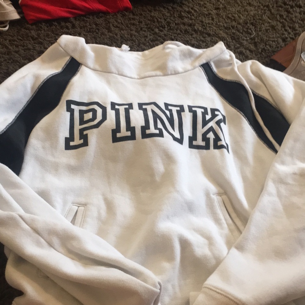 White PINK hoodie